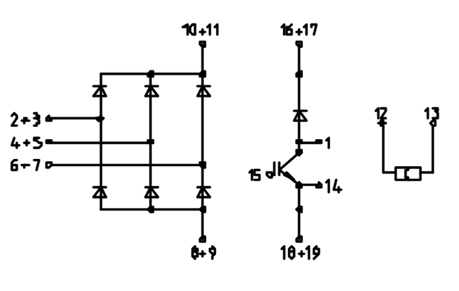 DDB6U104N16RR Internal Circuit Diagram