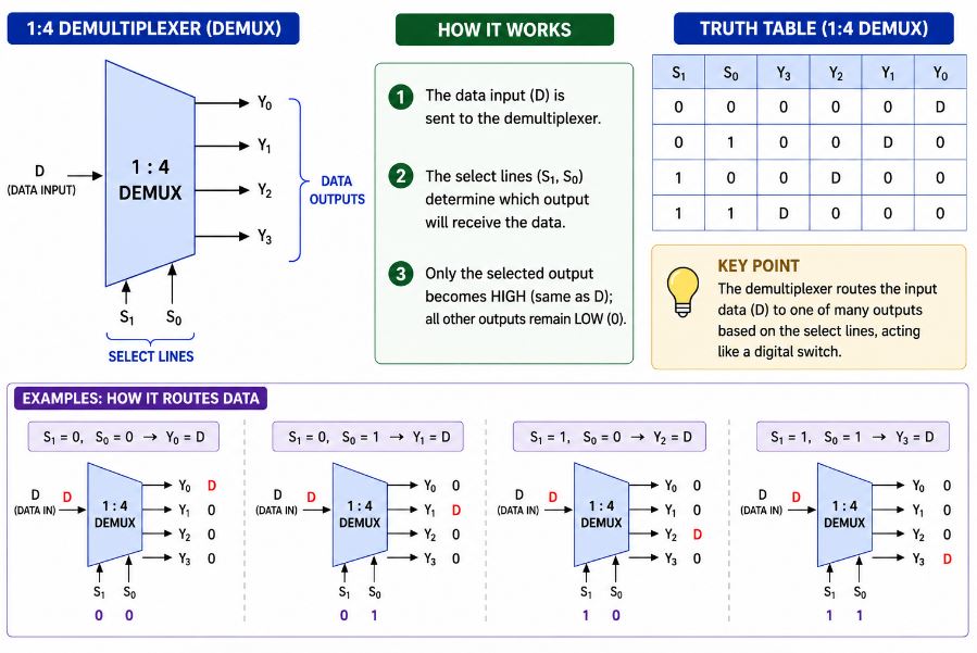 Demultiplexers Work in Electronic Systems